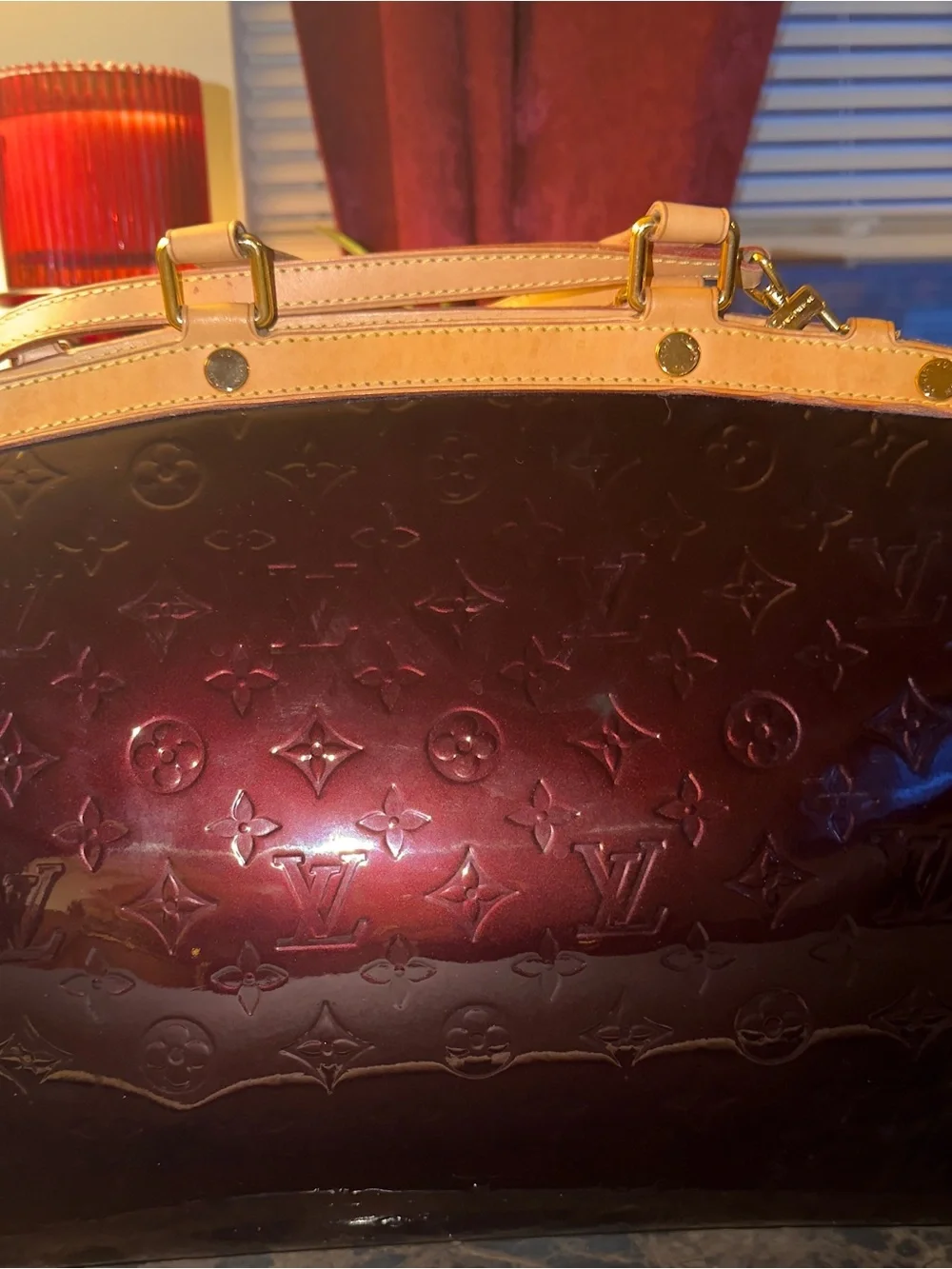 Louis Vuitton Burgundy Vernis Brea bag Charms not included